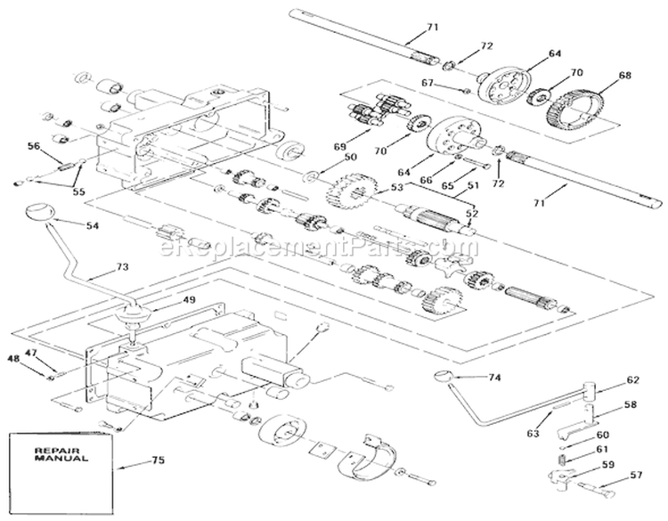 Page R Diagram and Parts List for A1-164201 1982 Toro Lawn Tractor