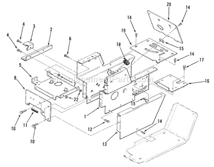 Page V Diagram and Parts List for A1-164201 1982 Toro Lawn Tractor