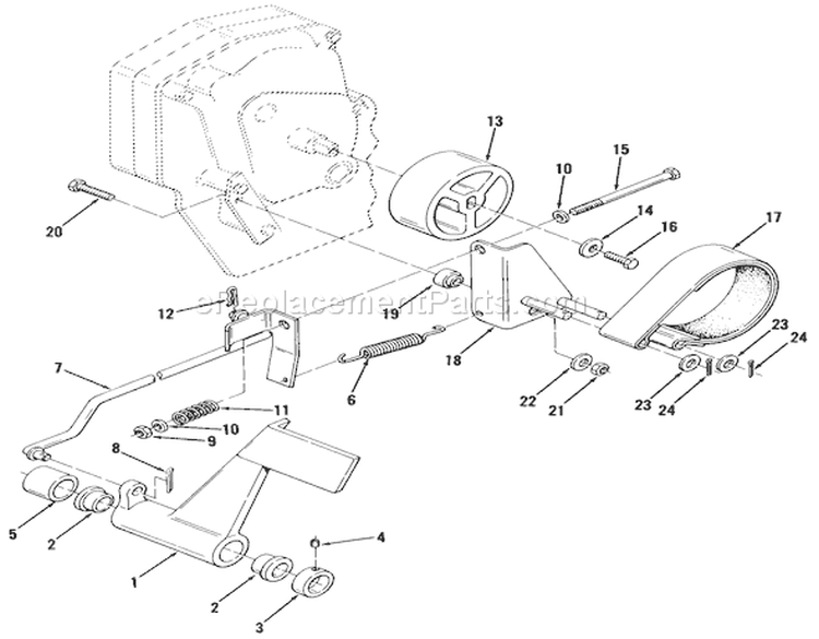 Page G Diagram and Parts List for A1-164201 1982 Toro Lawn Tractor