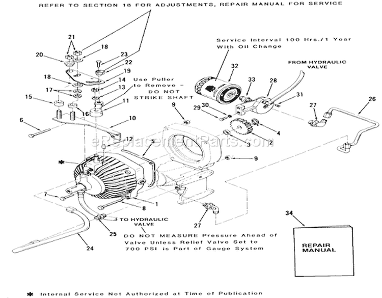 Automatic Transmission Diagram and Parts List for A1-18BE01 1984 Toro Lawn Tractor