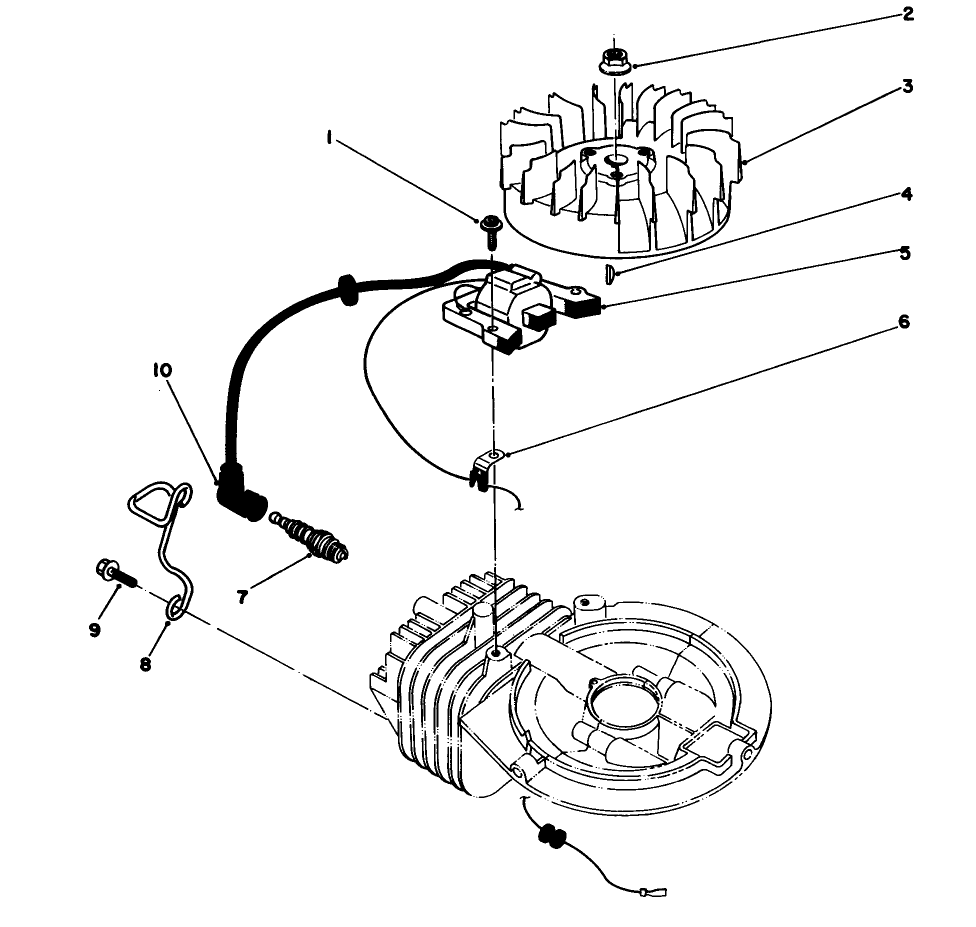 Ignition Assembly (Model No. 47pn2-3) Diagram and Parts List for 22040 3900001 - 3999999 Toro Lawn Mower