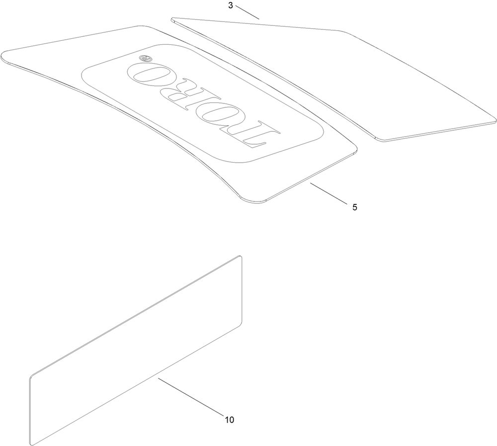 Decal Assembly Diagram and Parts List for 75740 409431744 - 410899999 Toro Lawn Tractor
