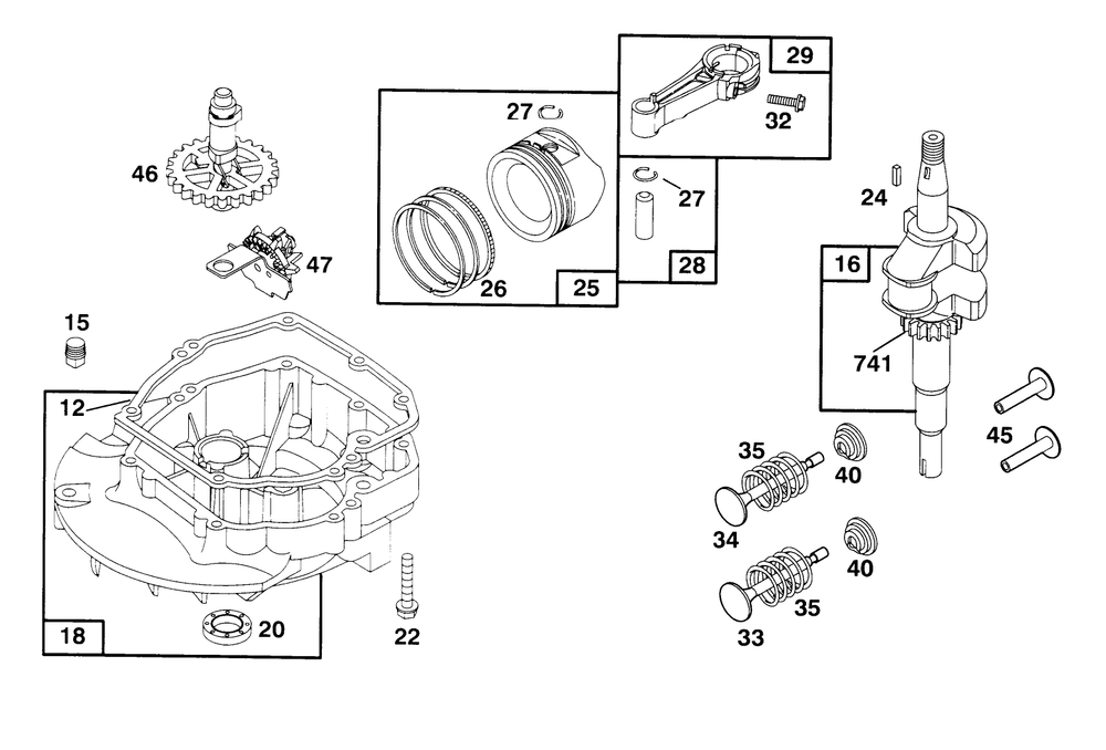 Engine Briggs & Stratton Model 127802-0640-01 Diagram and Parts List for 20442 6900001 - 6999999 Toro Lawn Mower