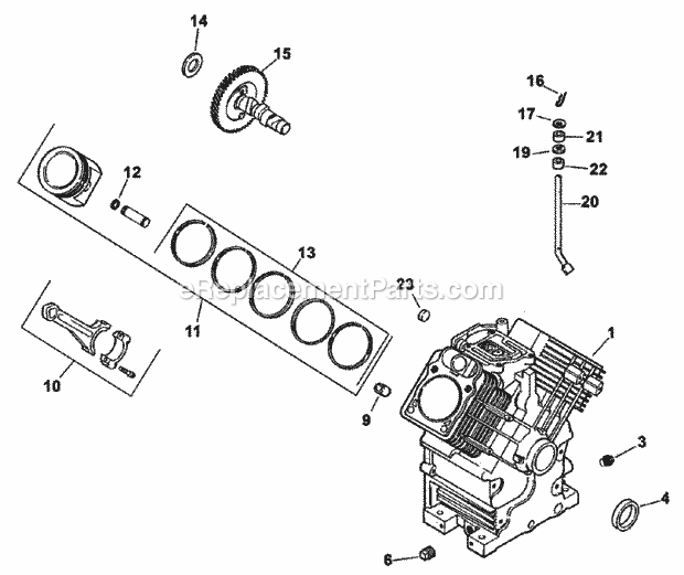 Group 2-Crankcase (Ch26s 78511 Kohler) Diagram and Parts List for 74218 200000001-200999999 Toro Lawn Mower
