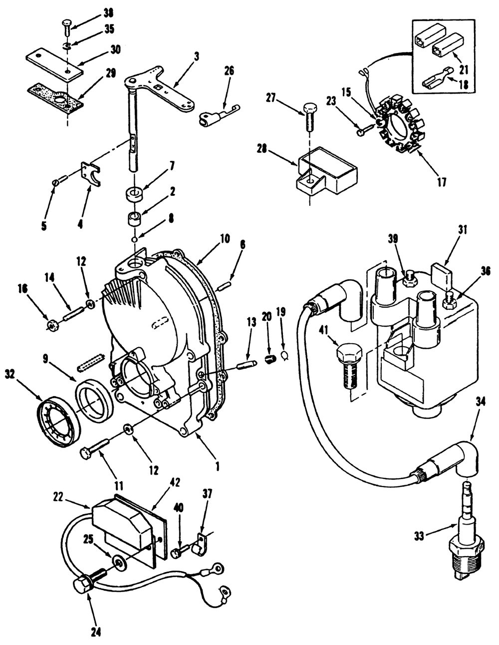 Gearcase And Ignition Controls Power Plus Diagram and Parts List for 31-10K803 2000001 - 2999999 Toro Lawn Tractor