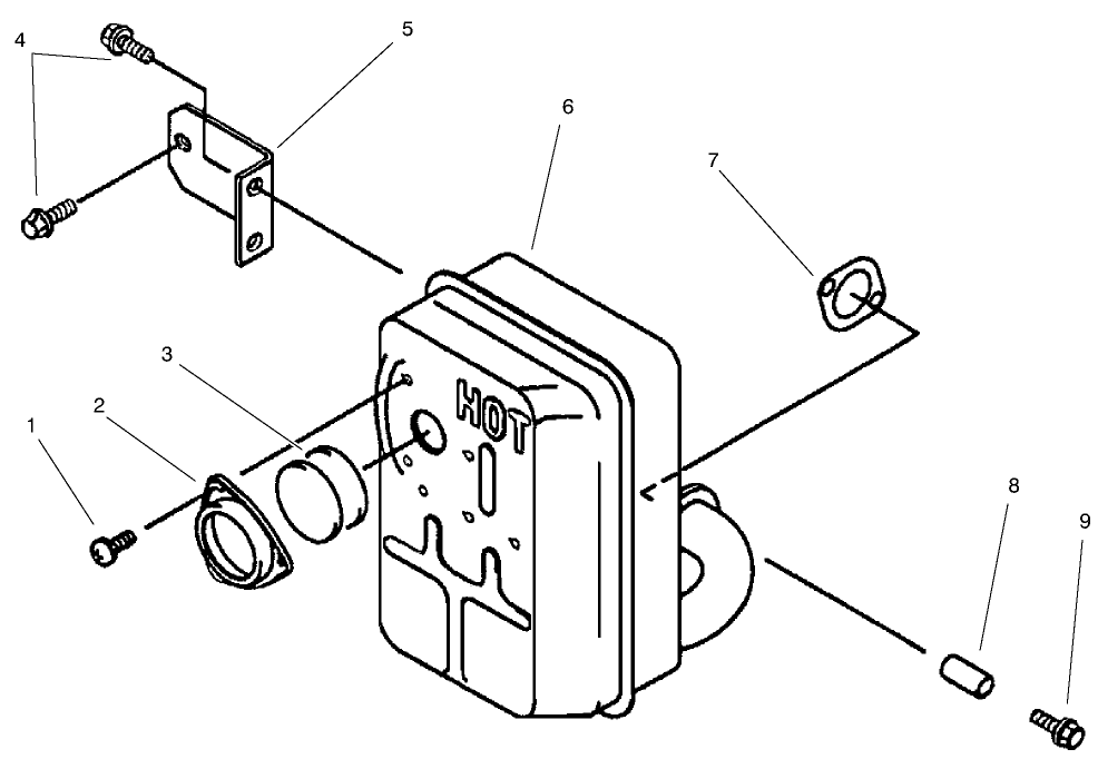 Muffler Kawasaki Model Fb460v Type Ks08 Diagram and Parts List for 30167 990001 - 999999 Toro Lawn Tractor Accessories