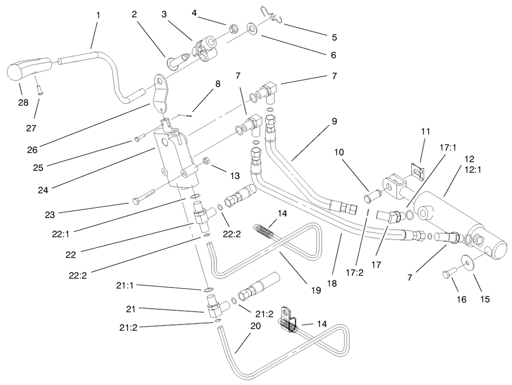 Upper Hydro Lift Assembly Diagram and Parts List for 73542 9900001 - 9999999 Toro Lawn Tractor