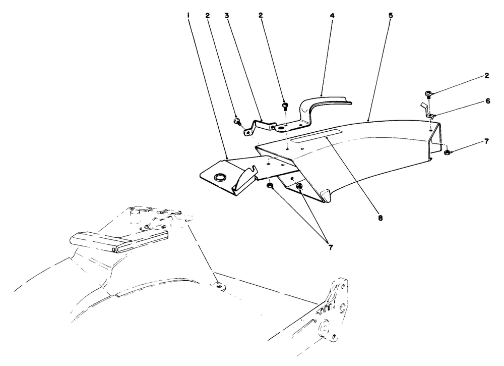 Side Discharge Chute Model No. 59108 (Optional) Diagram and Parts List for 22035C 7000001 - 7999999 Toro Lawn Mower