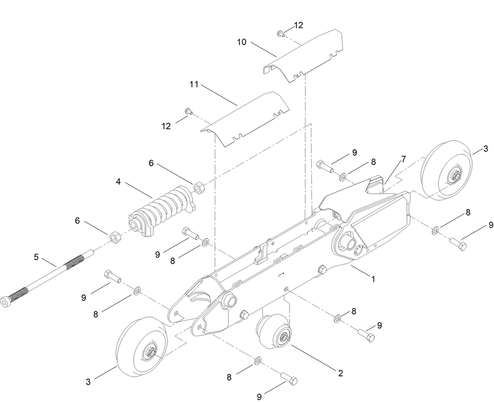 Lh Track Assembly No. 139-7294 Diagram and Parts List for 22352 412900000 - 999999999 Toro Lawn Tractor Accessories