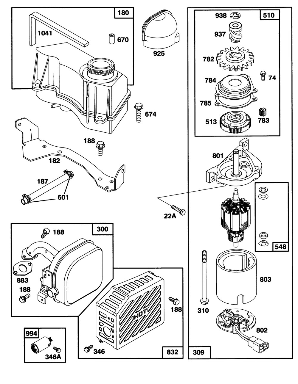 Engine Gts-150 Diagram and Parts List for 26635B 3900001 - 3999999 Toro Lawn Mower