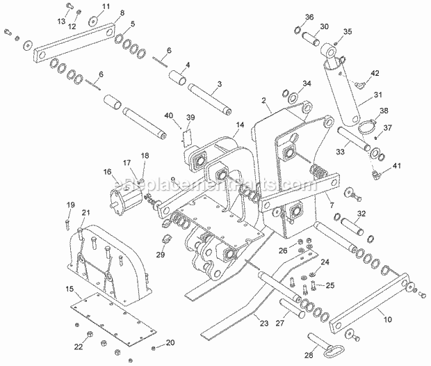 Basic Plow - P40 Diagram and Parts List for 2011  Toro Lawn Tractor Accessories