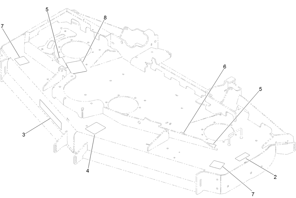 Deck Decal Assembly Diagram and Parts List for 72029 407415806-999999999 Toro Lawn Tractor