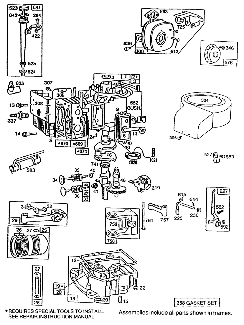 Briggs & Stratton Model No. 195707-0121-01 Diagram and Parts List for 70060 79000001 - 79999999 Toro Lawn Tractor