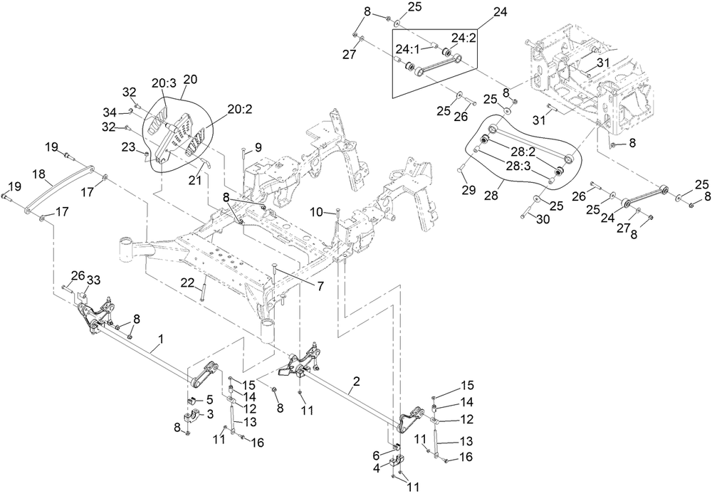 Deck Lift Assembly Diagram and Parts List for 72098 413000000 - 999999999 Toro Lawn Tractor