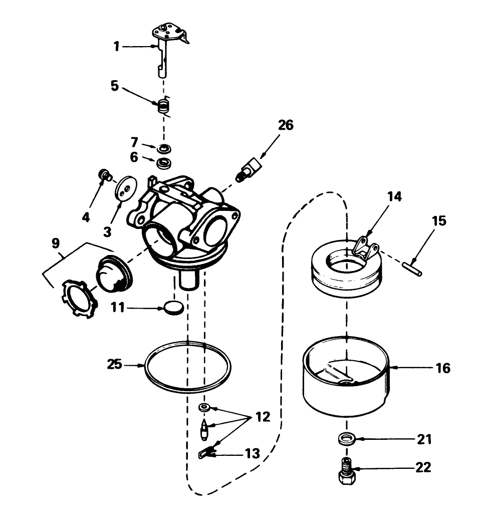 Carburetor No.632098 Diagram and Parts List for 20780C 8000001 - 8999999 Toro Lawn Mower