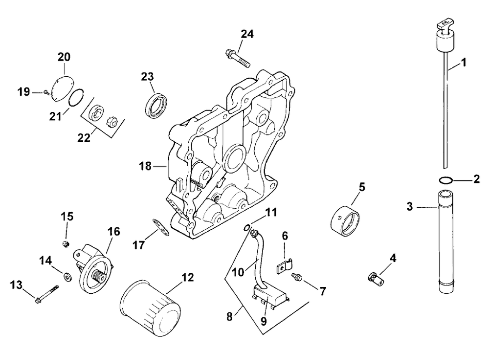 Oil Pan/Lubrication Diagram and Parts List for 73428 8900001 - 8900499 Toro Lawn Tractor