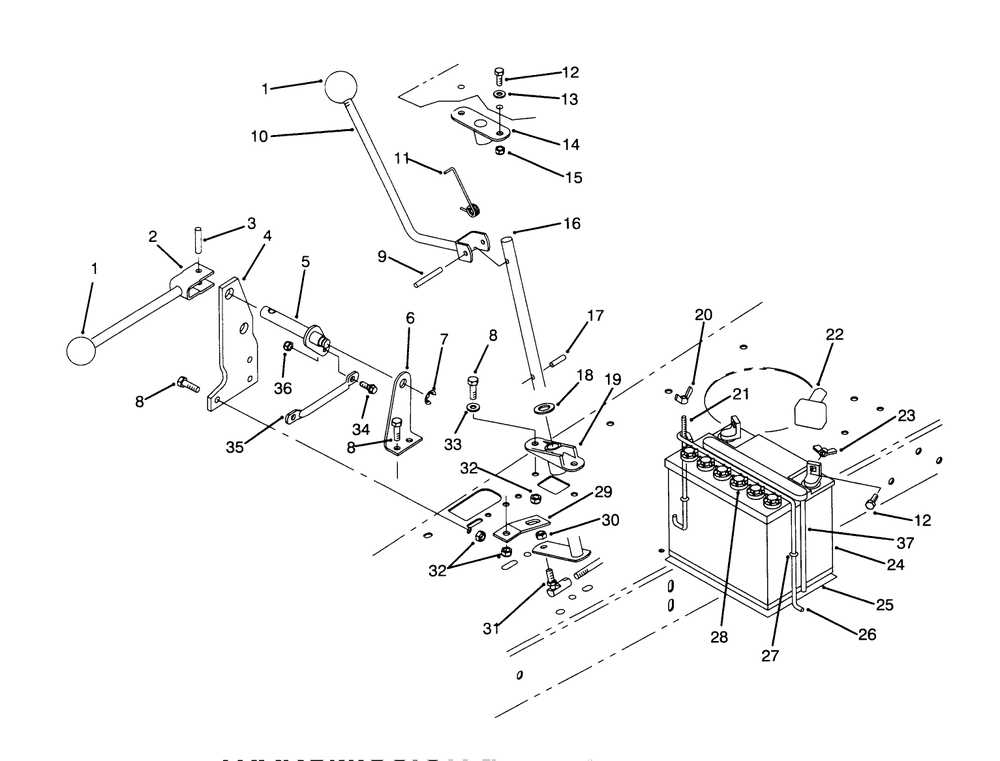 Transmission Linkage Assembly Diagram and Parts List for 70080 5900001 - 5999999 Toro Lawn Tractor