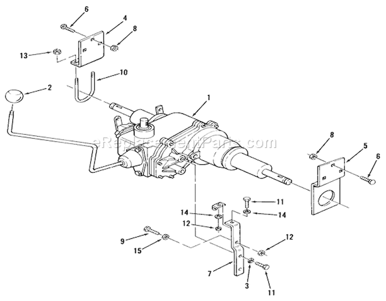 3-Speed Transmission Diagram and Parts List for A2-103201 1982 Toro Lawn Tractor