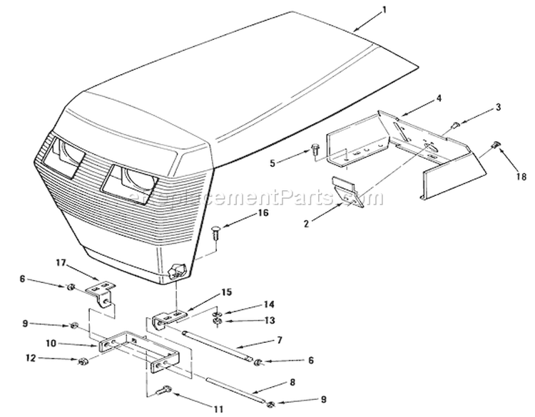 Frame, Sheet Metal And Covers Diagram and Parts List for A2-113701 1982 Toro Lawn Tractor