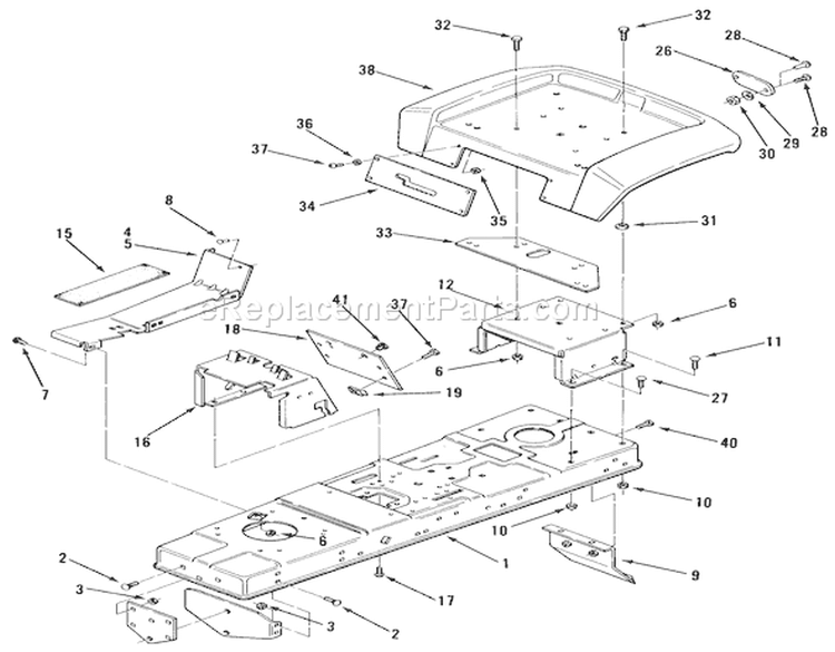Page O Diagram and Parts List for A2-113701 1982 Toro Lawn Tractor
