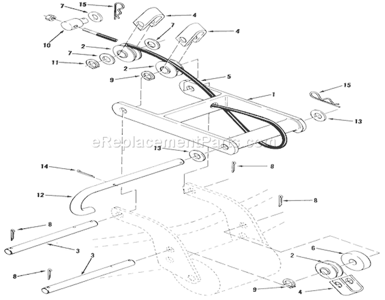 42 In./107 Cm Mower Front Mount Lt-1642 Diagram and Parts List for A2-113701 1982 Toro Lawn Tractor