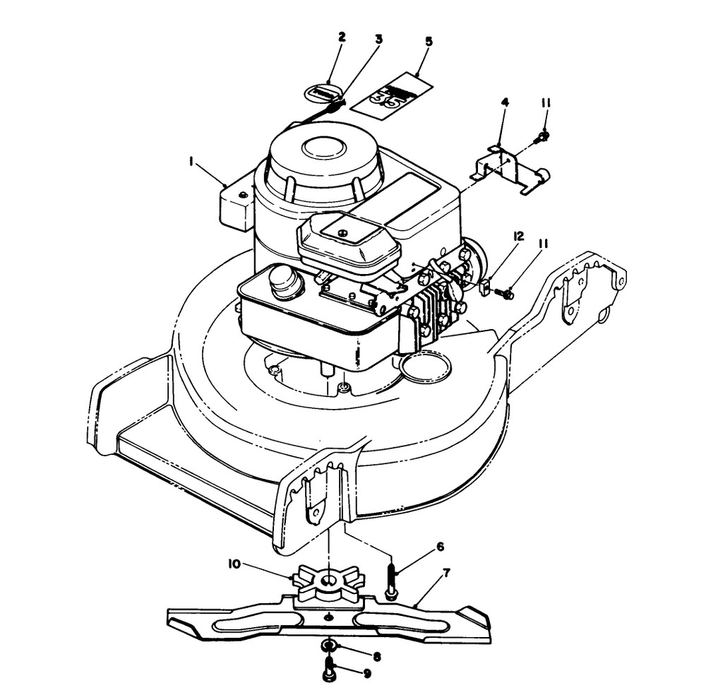 Engine Assembly Diagram and Parts List for 20180 2000001 - 2999999 Toro Lawn Mower