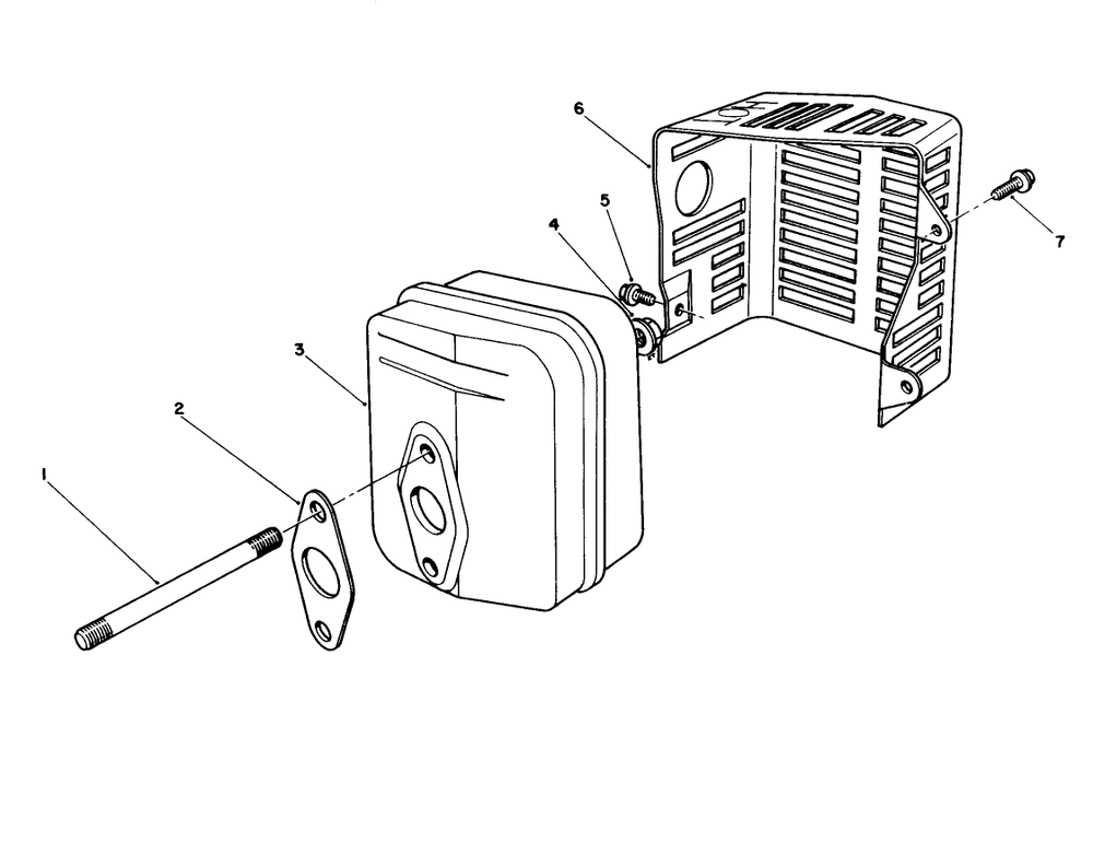 Muffler Assembly Diagram and Parts List for 20627C 8000001 - 8999999 Toro Lawn Mower