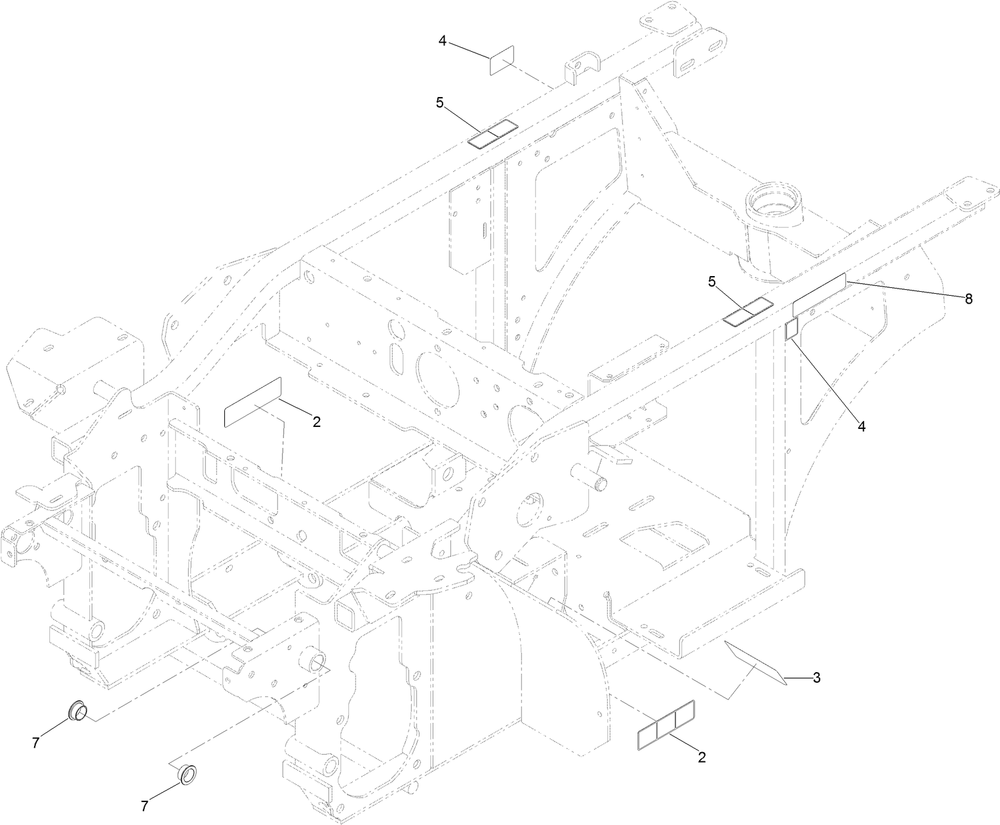 Frame And Decal Assembly No. 116-7482 Diagram and Parts List for 74316 400000000 - 999999999 Toro Lawn Tractor