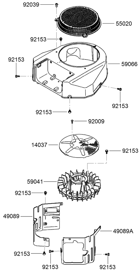 Cooling Equipment Assembly Diagram and Parts List for 22973G 400000000 - 401999999 Toro Lawn Tractor Accessories