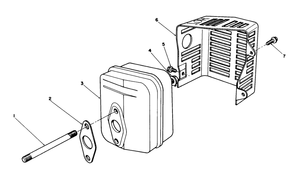 Muffler Assembly (Model No. Vmh7) Diagram and Parts List for 20526C 8000001 - 8999999 Toro Lawn Mower