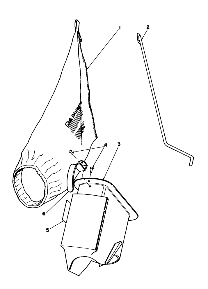 Bagging Kit No. 47-6510 Diagram and Parts List for 22041 1000001 - 1999999 Toro Lawn Mower