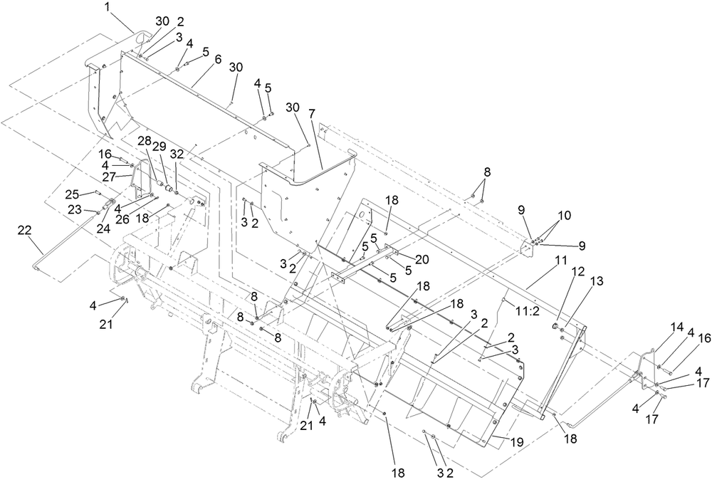 Bagger Assembly Diagram and Parts List for 78556 411400000 - 999999999 Toro Lawn Tractor
