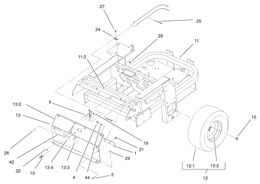Belt And Idler Arm Assembly Diagram and Parts List for 105-6175 (220000001-220999999)(2002) Toro Lawn Mower