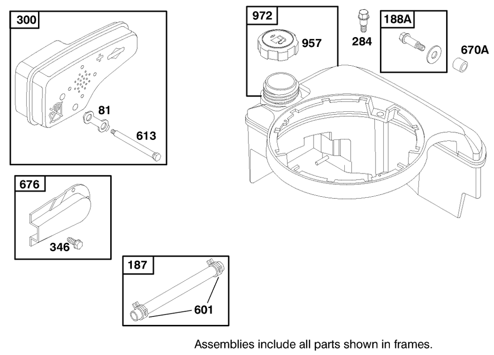 Engine Briggs & Stratton Model 127802-1761-E1 Diagram and Parts List for 21012 8900001 - 8999999 Toro Lawn Mower