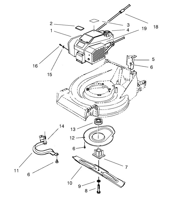 Engine Assembly Diagram and Parts List for 26632 7900001 - 7999999 Toro Lawn Mower
