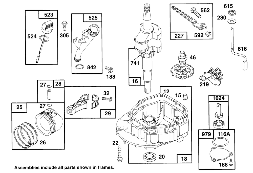 Engine Gts 150 Diagram and Parts List for 22151 6900001 - 6999999 Toro Lawn Mower