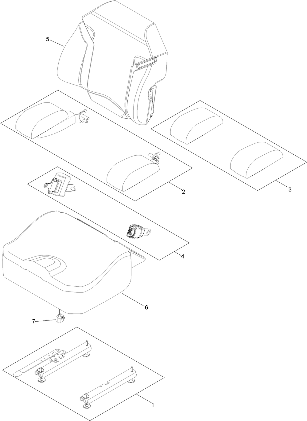 Seat Assembly No. 144-2631 Diagram and Parts List for 74057 400000000 - 416414583 Toro Lawn Tractor