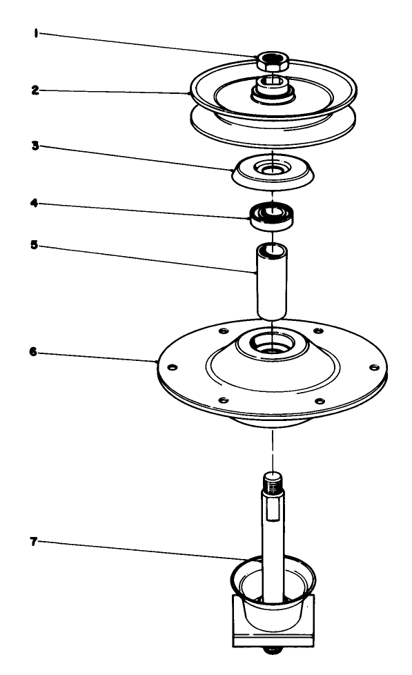 Spindle Assembly (39-5890) Diagram and Parts List for 57356 2000001 - 2999999 Toro Lawn Tractor