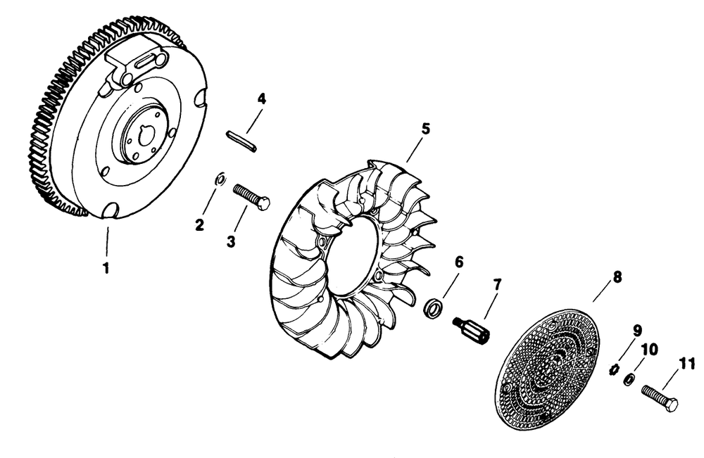 Flywheel-Engine Kohler Model No. M18qs-24657 (Continued) Diagram and Parts List for 30718 1000001 - 1999999 Toro Lawn Tractor