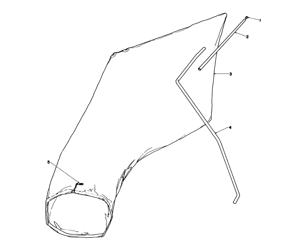 Giant Bagging Kit No. 29-9750 (Optional) Diagram and Parts List for 16165C 5000001 - 5999999 Toro Lawn Mower