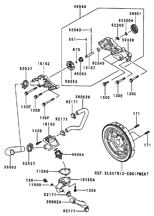 Cooling Equipment Diagram and Parts List for 74213 (210000001-210999999)(2001) Toro Lawn Mower