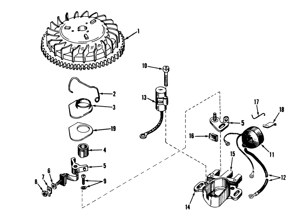 Magneto No. 610772 Diagram and Parts List for 21100 8000001 - 8999999 Toro Lawn Mower