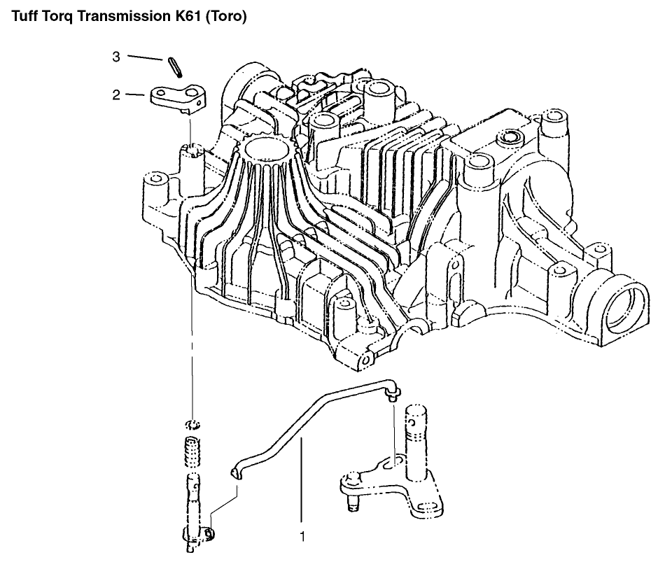 Bypass Return Diagram and Parts List for 72115 9900001 - 9999999 Toro Lawn Tractor