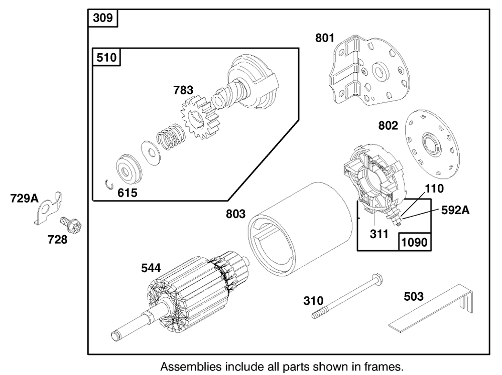 Engine Briggs & Stratton Model 195707-0421-E1 Diagram and Parts List for 70044 9900001 - 9999999 Toro Lawn Tractor