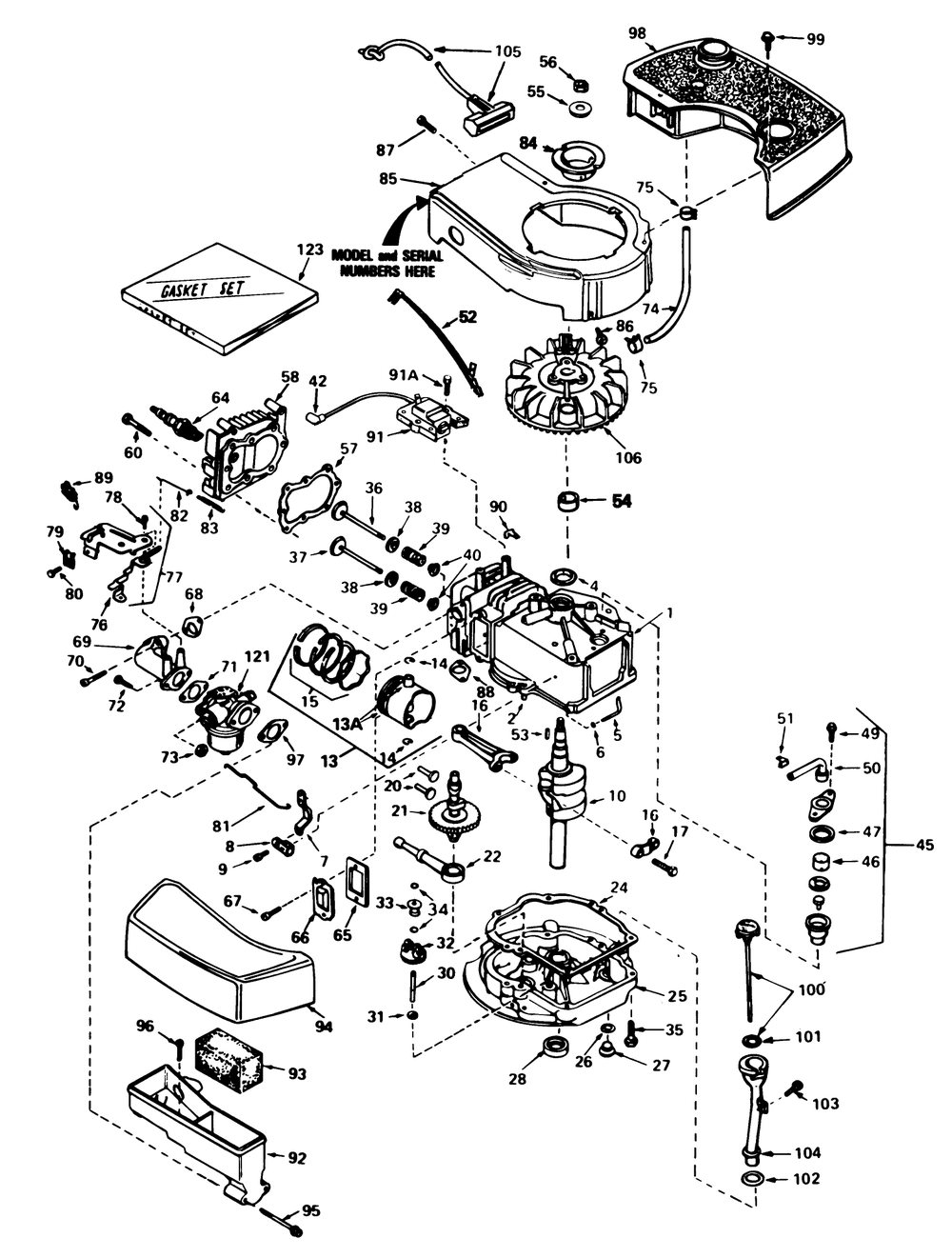 Engine Tecumseh Model No. Tnt100-10087e Diagram and Parts List for 20715 3000001 - 3999999 Toro Lawn Mower