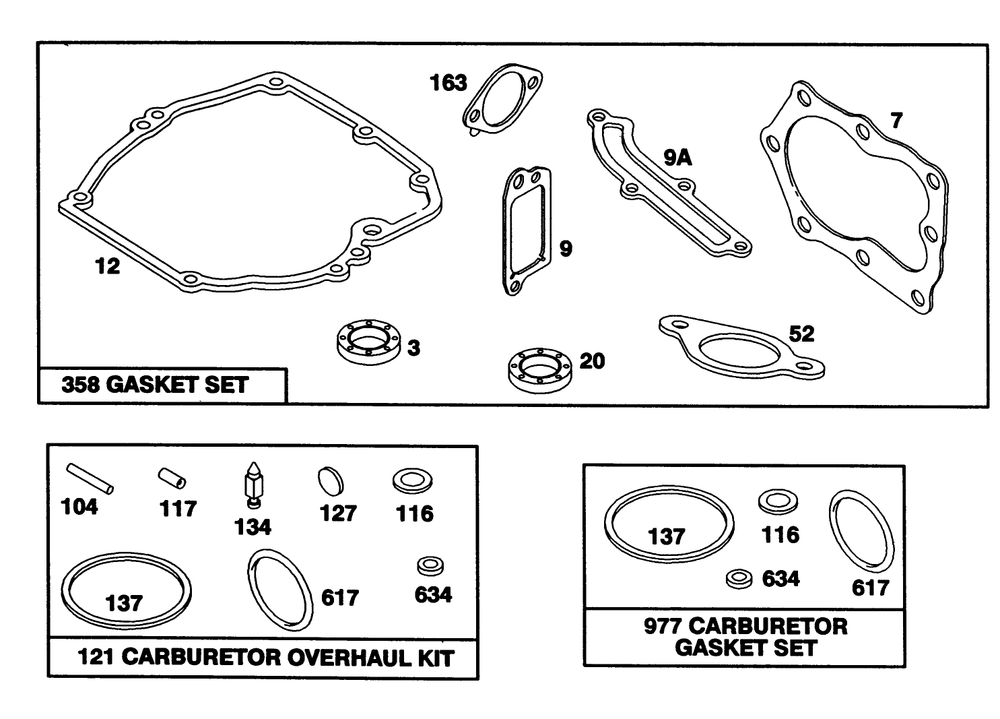 Engine Riggs & Stratton Model 124702-3115-01 Diagram and Parts List for 20217 1000001 - 1999999 Toro Lawn Mower