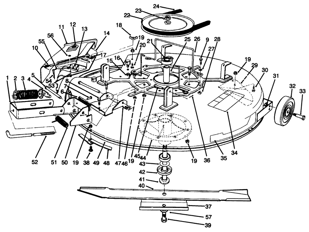 Mower Assembly-Recycler Diagram and Parts List for 70080 6900001 - 6999999 Toro Lawn Tractor