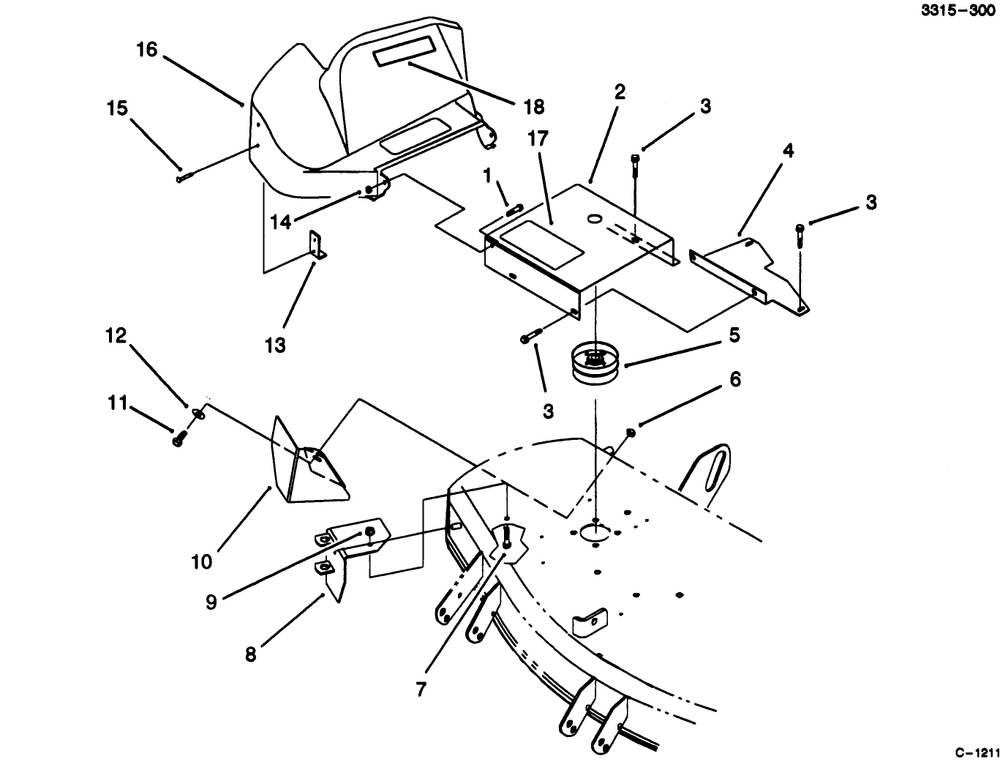 Shield Assembly (42" Cutting Unit) Diagram and Parts List for 79301 3900001 - 3999999 Toro Lawn Tractor Accessories