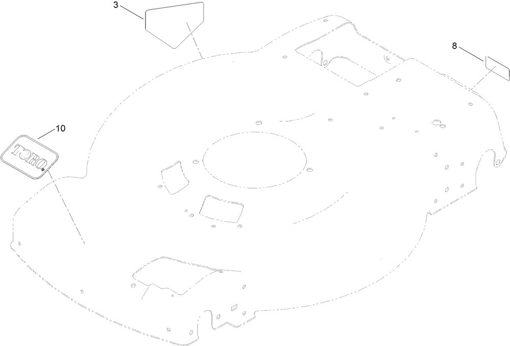 Decal Assembly Diagram and Parts List for 21462 411700000 - 412001349 Toro Lawn Mower