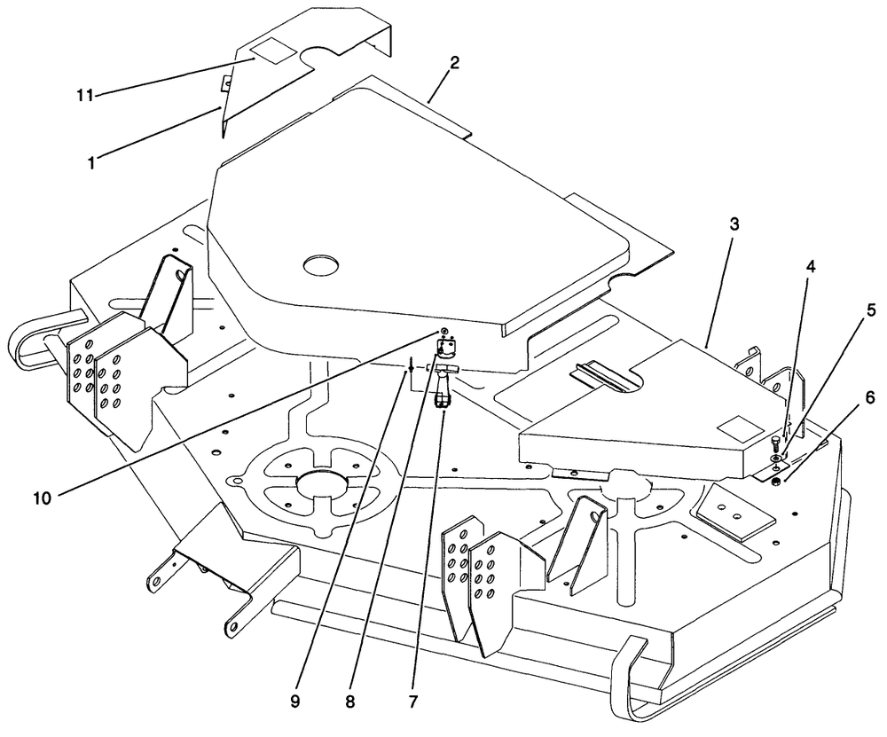 Cover Assembly Diagram and Parts List for 30148 2000001 - 2999999 Toro Lawn Mower